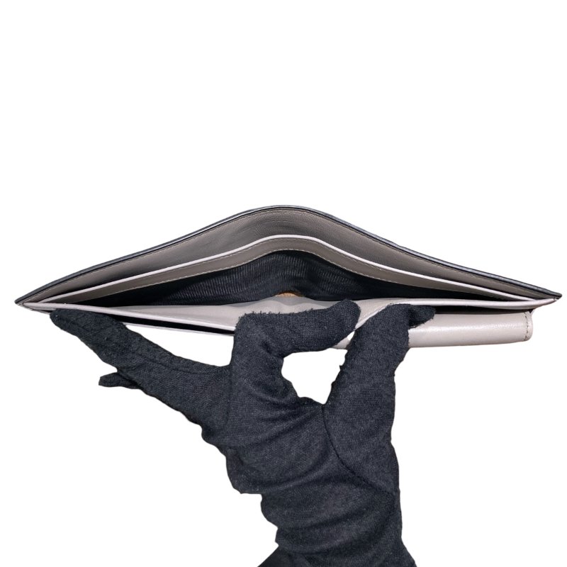 BVLGARI 寶格麗  293296S BVLGARI MAN 系列短夾 鴕鳥皮 灰色 銀釦-11