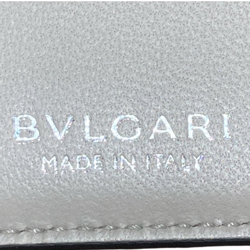 BVLGARI 寶格麗  293296S BVLGARI MAN 系列短夾 鴕鳥皮 灰色 銀釦-12