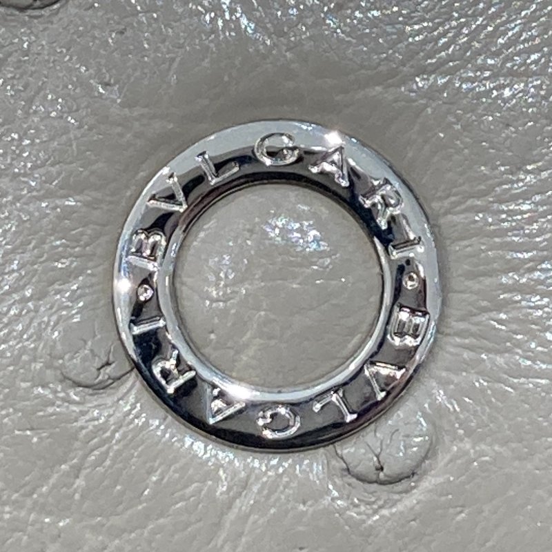 BVLGARI 寶格麗  293296S BVLGARI MAN 系列短夾 鴕鳥皮 灰色 銀釦-13