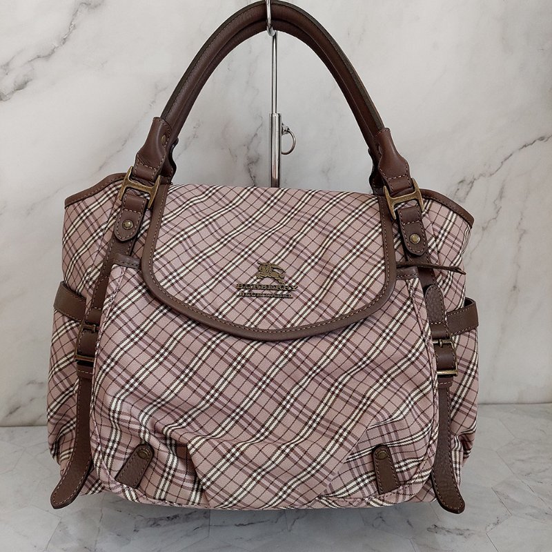 BURBERRY 博柏利 藍標 雙提把/手提/單肩背包~二手-0