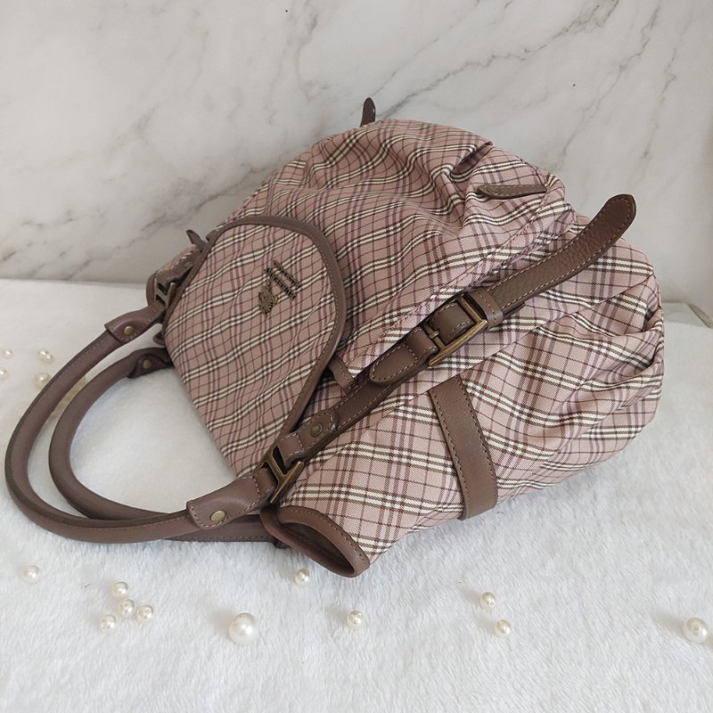 BURBERRY 博柏利 藍標 雙提把/手提/單肩背包~二手-11