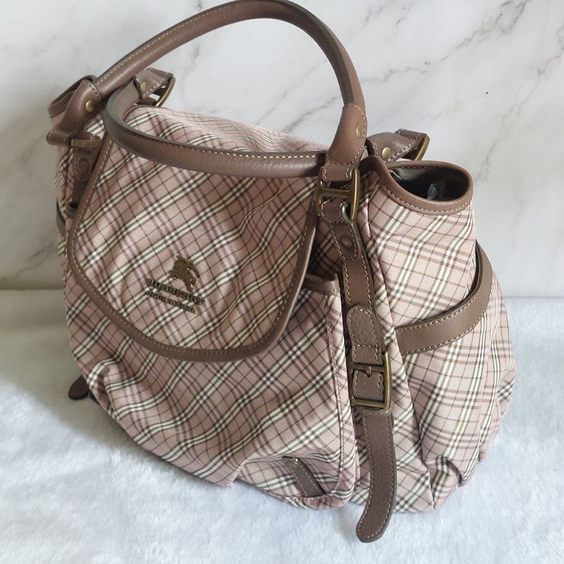 BURBERRY 博柏利 藍標 雙提把/手提/單肩背包~二手-14