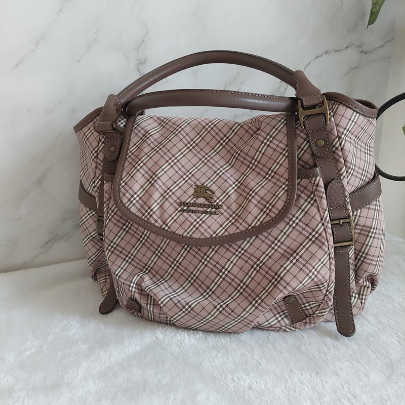 BURBERRY 博柏利 藍標 雙提把/手提/單肩背包~二手-42