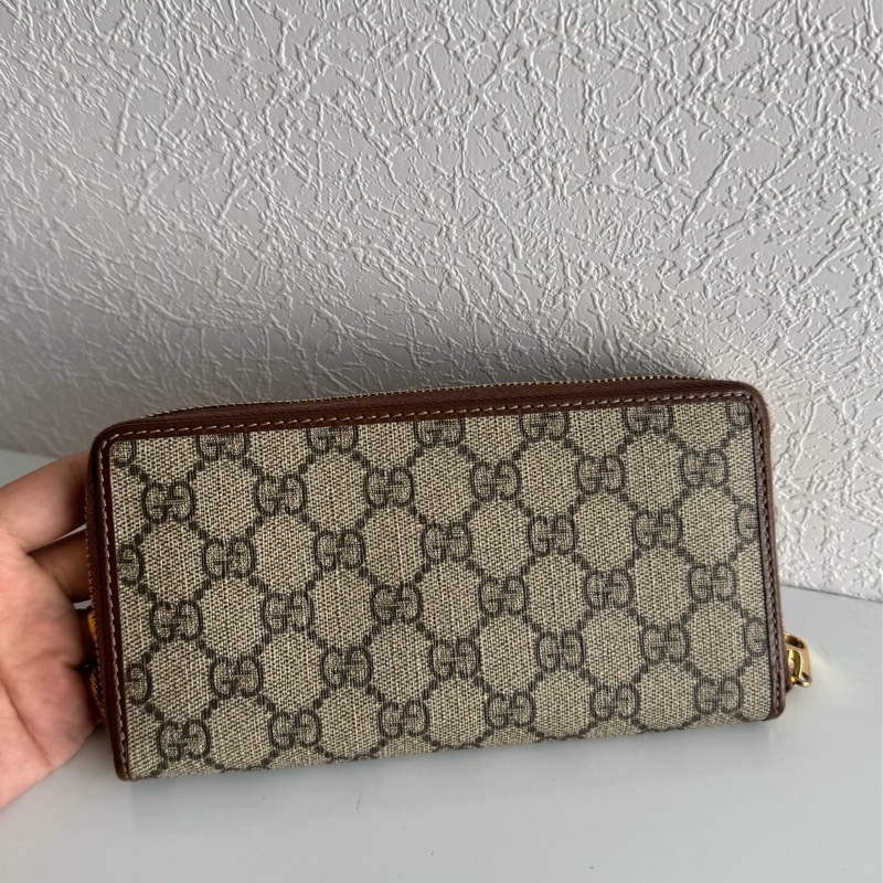 Gucci 咖pvc1955ㄇ拉長夾 好看😍😍-2