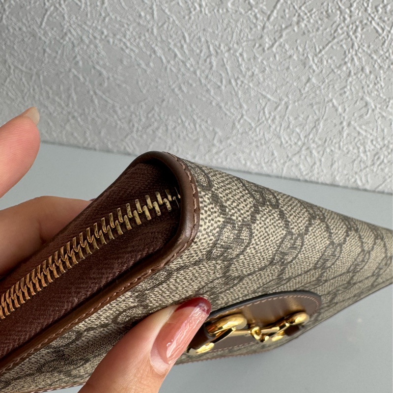 Gucci 咖pvc1955ㄇ拉長夾 好看😍😍-7