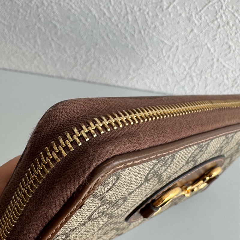 Gucci 咖pvc1955ㄇ拉長夾 好看😍😍-13