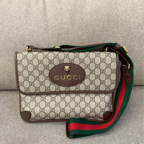 GUCCI雙層虎頭側背包