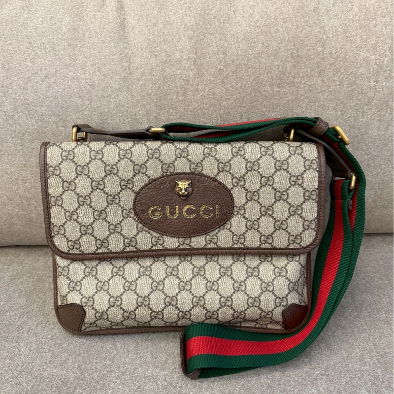 GUCCI雙層虎頭側背包-0