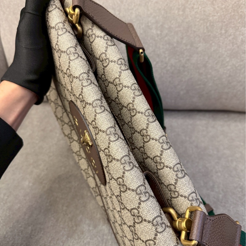 GUCCI雙層虎頭側背包-7