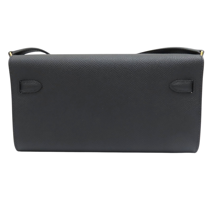 黑色 EPSOM牛皮 KELLY TO GO 肩背包 金扣 B刻-1