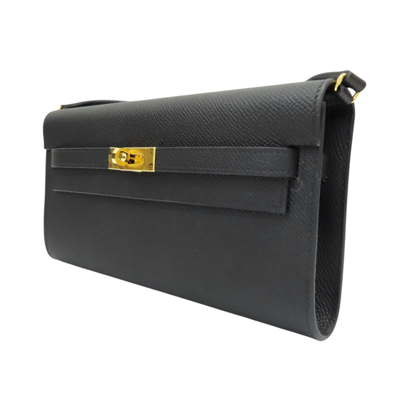 黑色 EPSOM牛皮 KELLY TO GO 肩背包 金扣 B刻-2