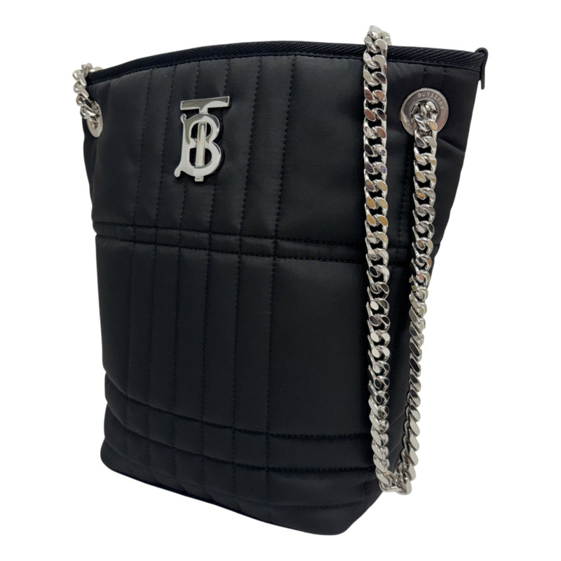 黑色 尼龍 Lola bucket bag 銀和 手提袋 【BURBERRY 巴寶莉】 80591451-1