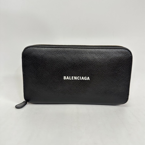 Balenciaga 黑牛皮12卡ㄇ拉長夾