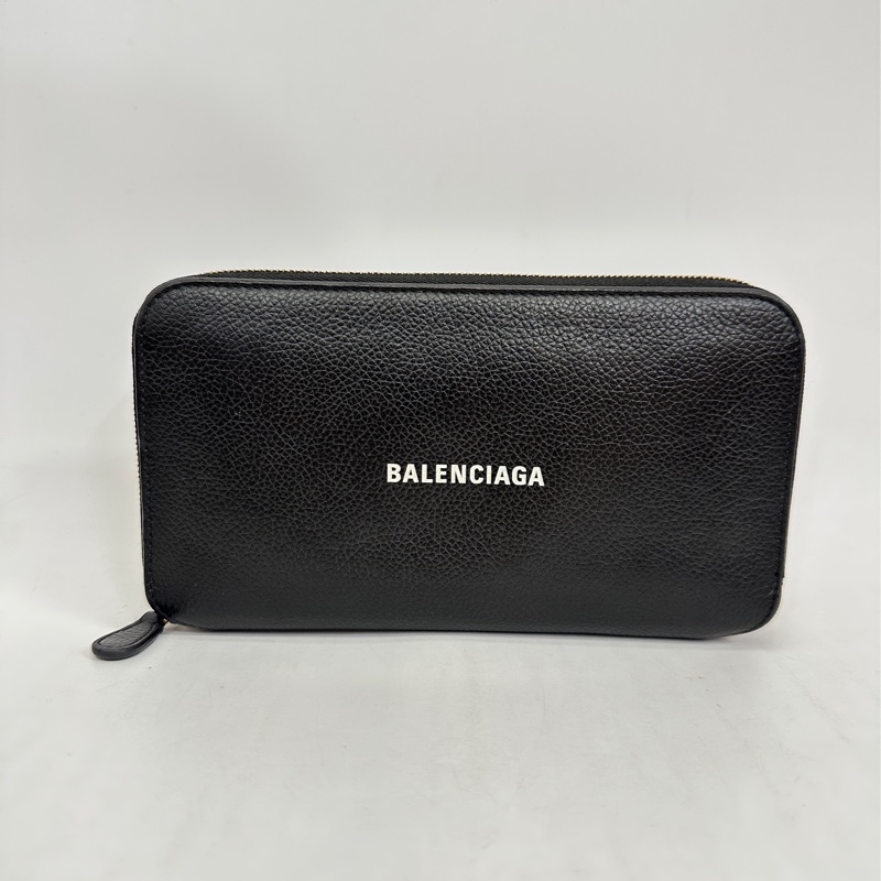 Balenciaga 黑牛皮12卡ㄇ拉長夾-0