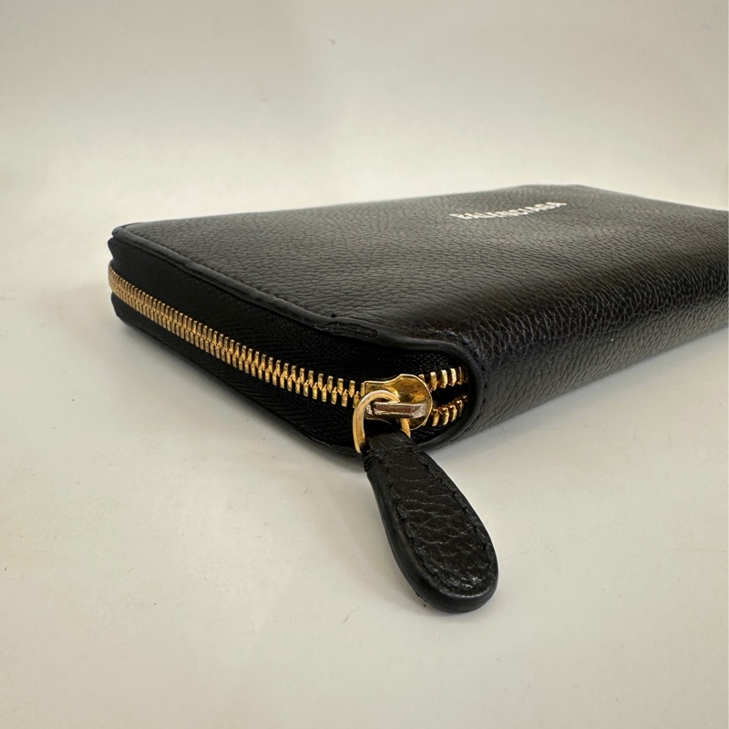 Balenciaga 黑牛皮12卡ㄇ拉長夾-1