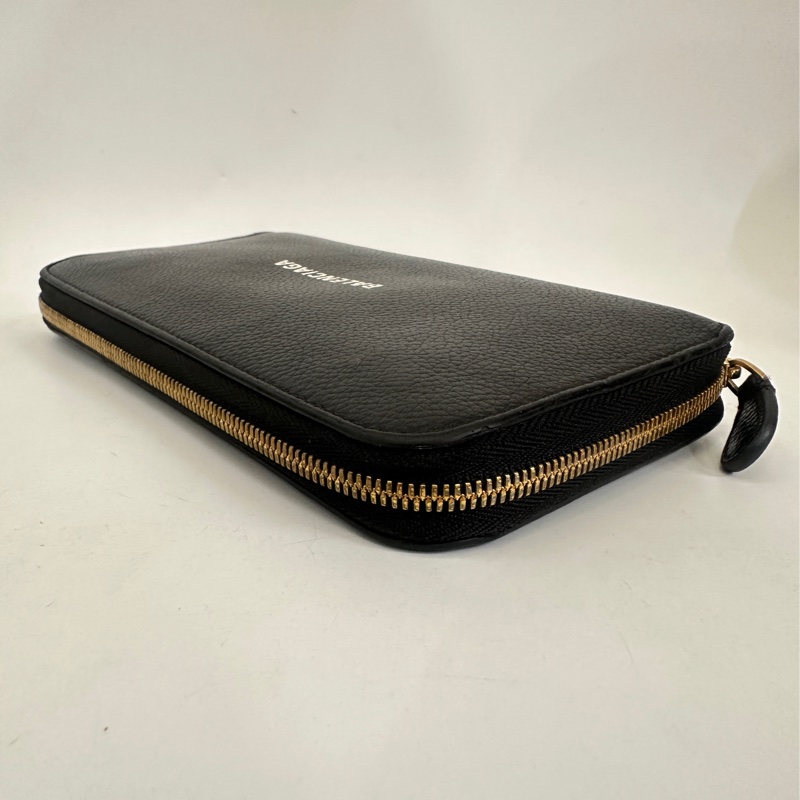 Balenciaga 黑牛皮12卡ㄇ拉長夾-3