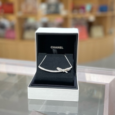 Chanel香奈儿Ruban蝴蝶结项链钻石项链