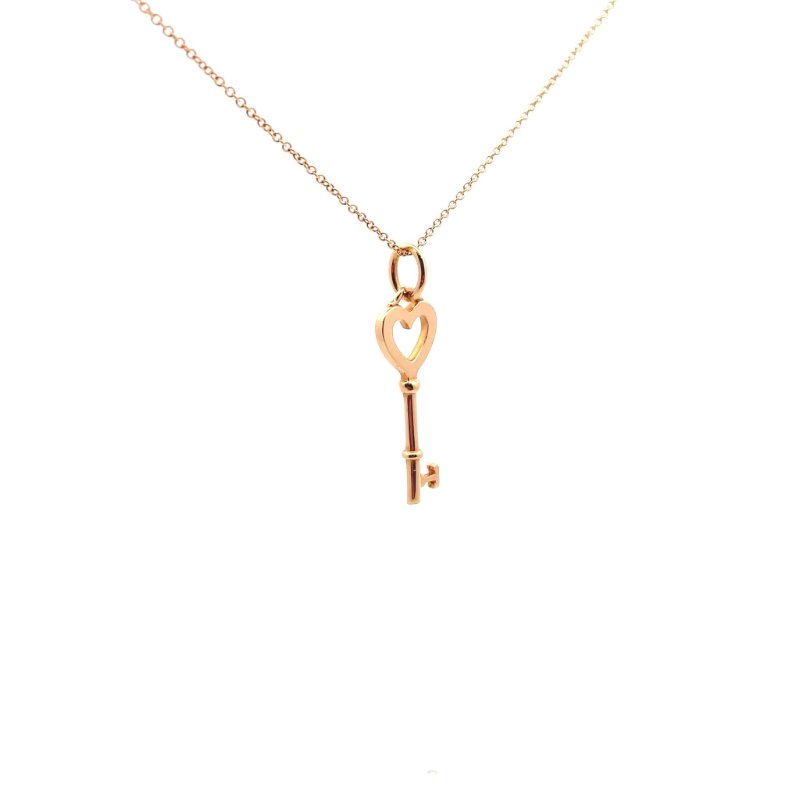 ＊奢華大道國際精品＊【TF100】TIFFANY 750 玫瑰金鑰匙項鍊-1