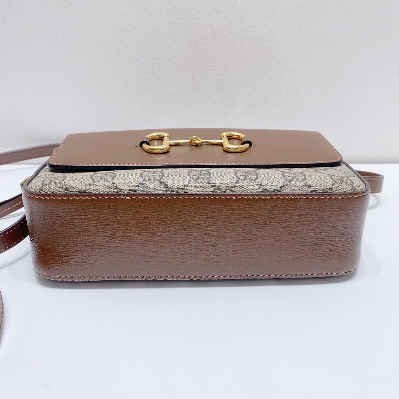 Gucci 1955 老花Horsebit 馬銜扣相機包肩背斜背包22.5x 17x 6.5 98新配件塵袋-4