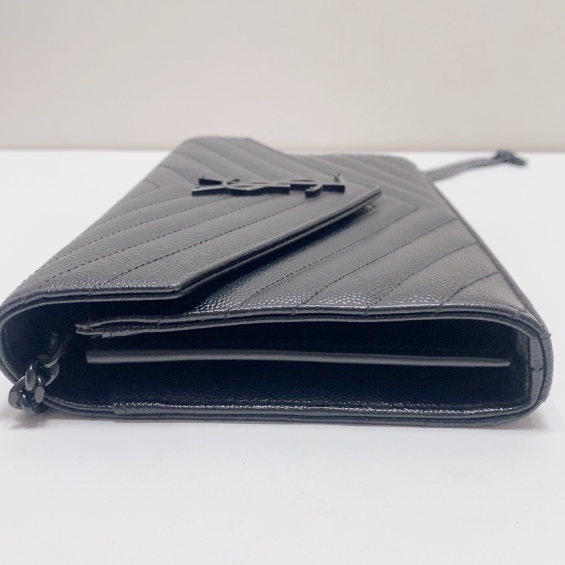 YSL so black全黑小號信封包鏈條包22.5×4×14 98新配件塵袋-6