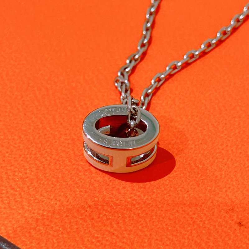 TK1953 Hermes 愛馬仕迷你H字項鍊 Mini Pop H Necklace Cream x PHW-2