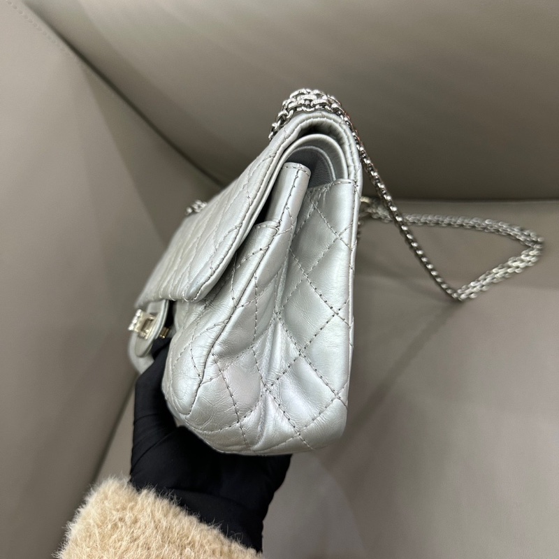 Chanel太空銀2.55小號子母包 24*14 98新配件塵袋-3