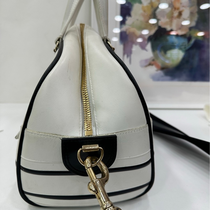 DIOR迪奧 vibe bowling 光滑牛皮革 熊貓保齡球包 手提包-3