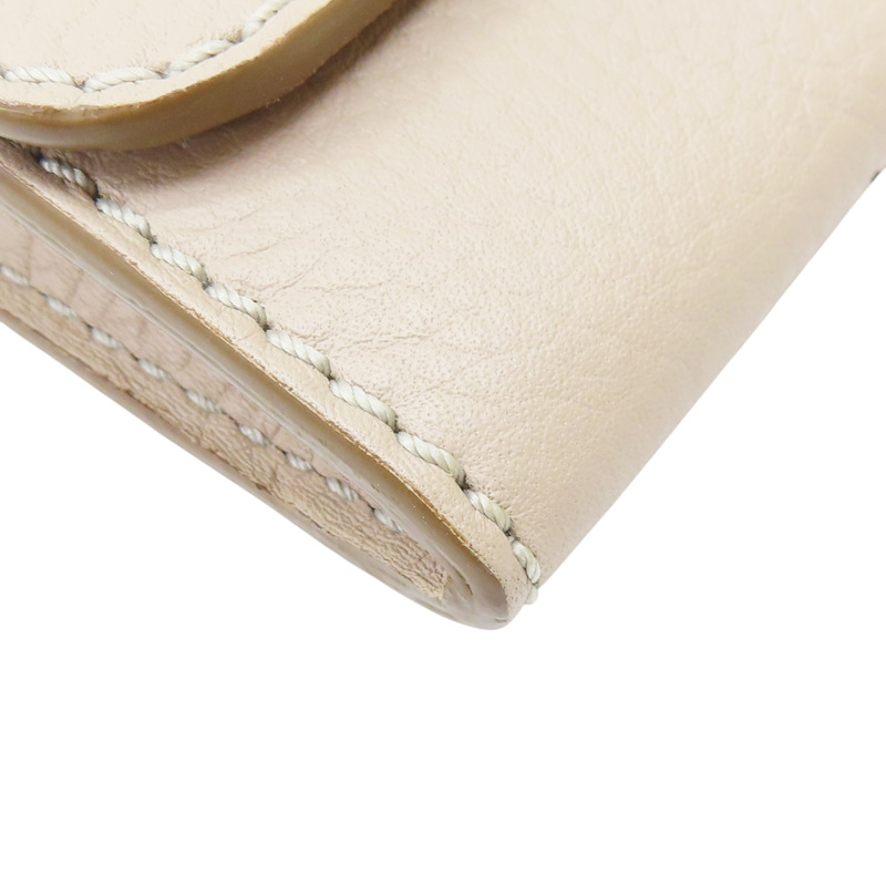 米色 牛皮 Marcie 釦式長夾【Chloe 克羅伊】-7