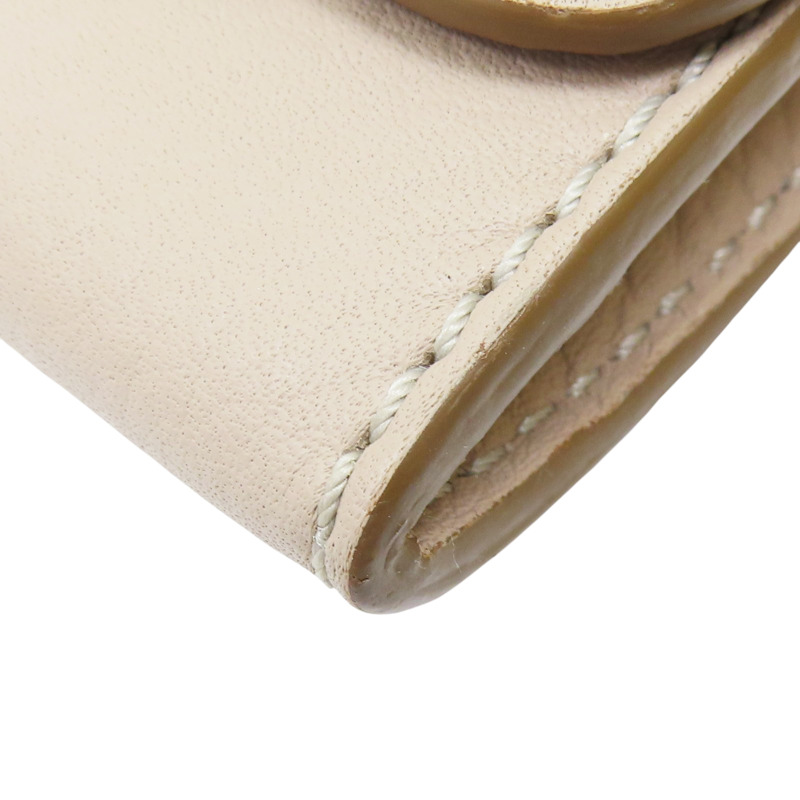 米色 牛皮 Marcie 釦式長夾【Chloe 克羅伊】-8