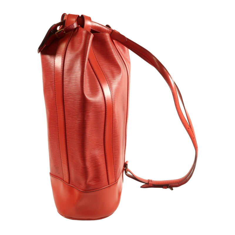 紅色 Epi 水波紋牛皮 Randonnee GM 肩背包【LOUIS VUITTON LV 路易威登】 M52357-2