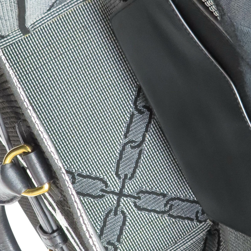 黑色帆布 Knitted Link 兩用包 8006497【BURBERRY 巴寶莉】 8006497-4