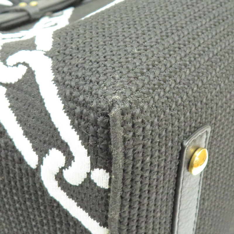 黑色帆布 Knitted Link 兩用包 8006497【BURBERRY 巴寶莉】 8006497-11