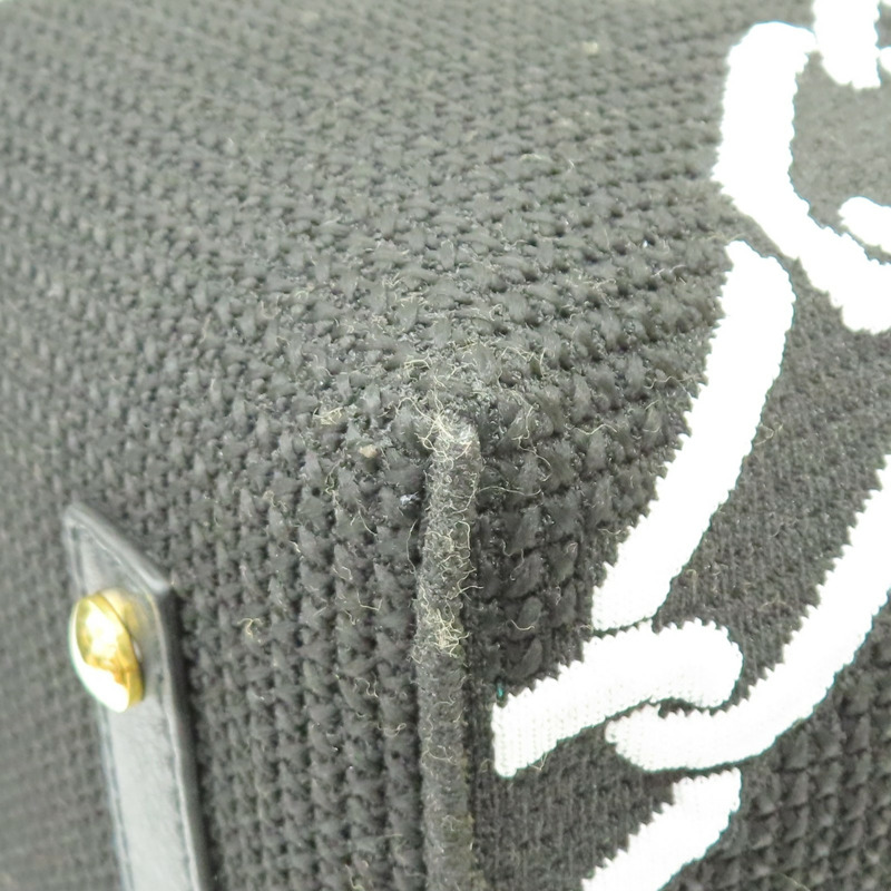 黑色帆布 Knitted Link 兩用包 8006497【BURBERRY 巴寶莉】 8006497-14