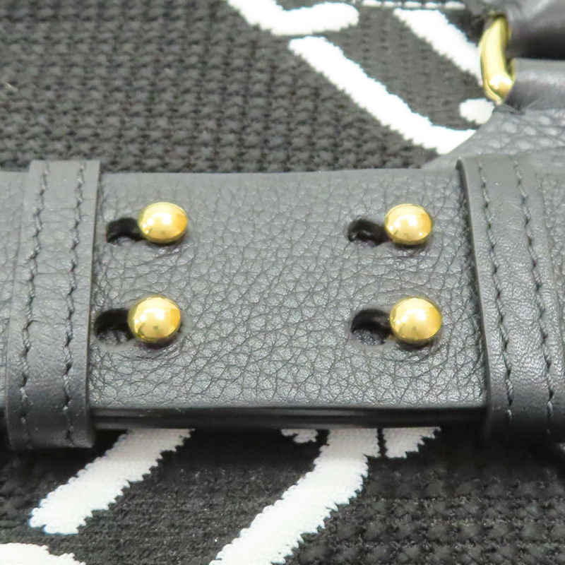 黑色帆布 Knitted Link 兩用包 8006497【BURBERRY 巴寶莉】 8006497-15