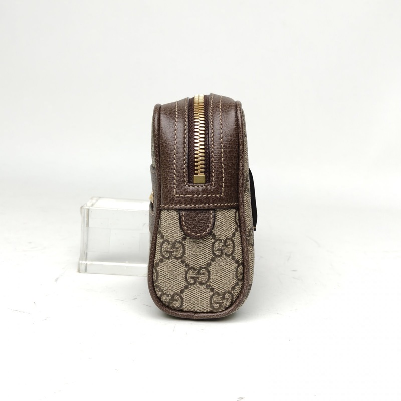 GUCCI 老花PVCOphidiaGG印花小號腰包-1