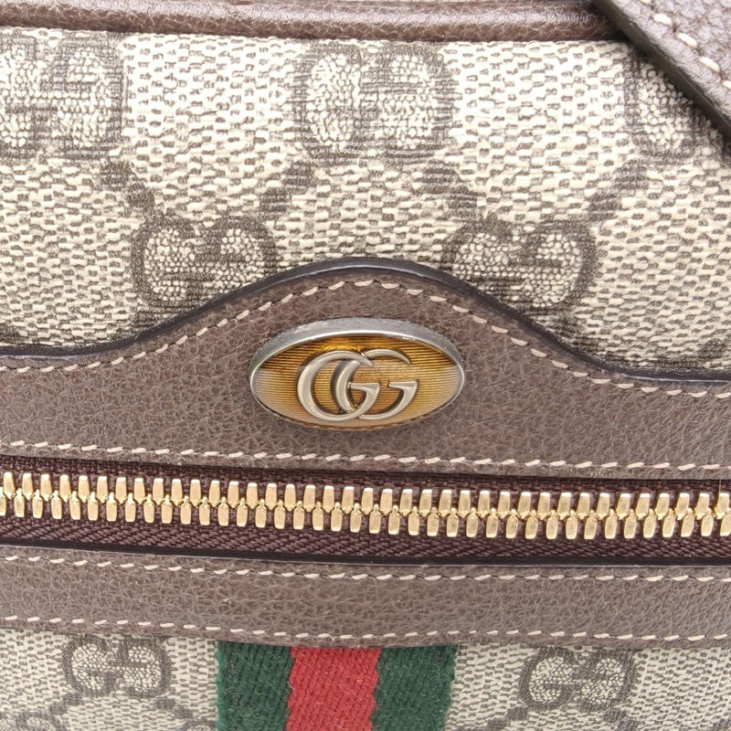 GUCCI 老花PVCOphidiaGG印花小號腰包-4