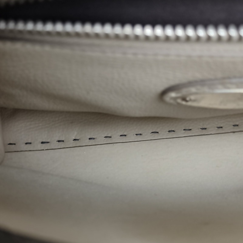 FENDI PEEKABOOREGULAR中號33CM深灰牛皮銀扣肩背包-5