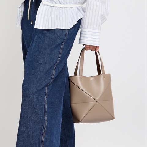 Loewe 女士 Puzzle Fold迷你皮革手提包均碼碼16.5cm*9cm*20cm