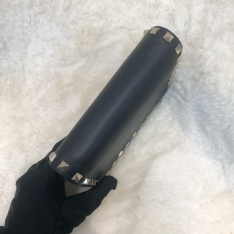 Valentino 黑色窩釘 Chain bag XC277-5