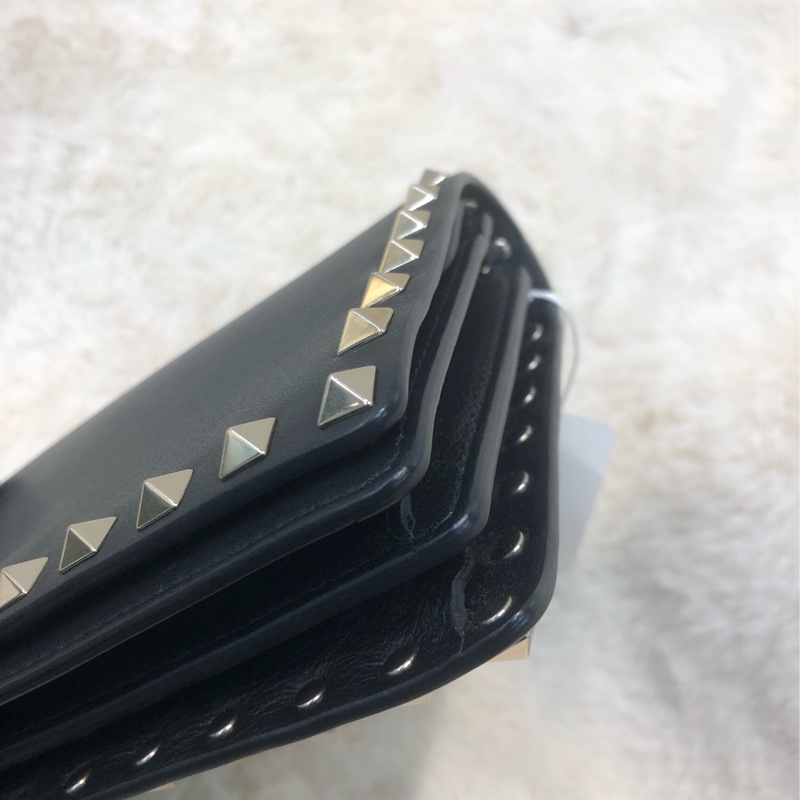 Valentino 黑色窩釘 Chain bag XC277-12