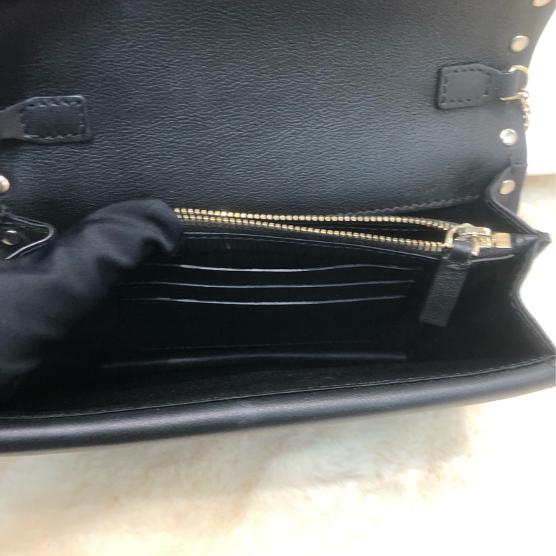 Valentino 黑色窩釘 Chain bag XC277-15
