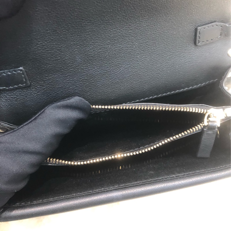 Valentino 黑色窩釘 Chain bag XC277-16