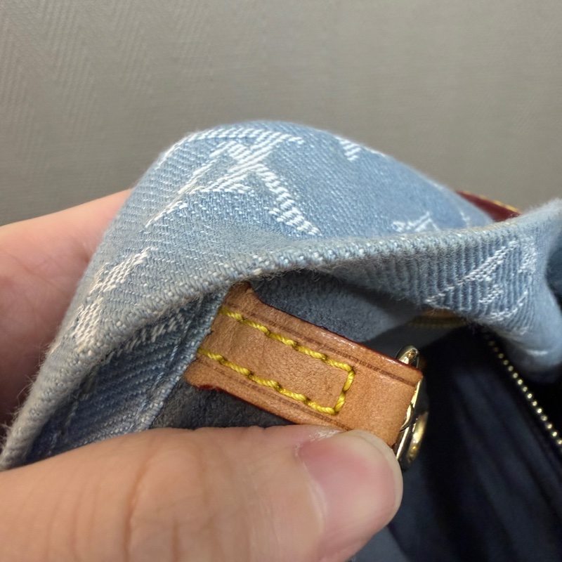 LV 藍丹寧布白Logo Daily GM手提肩背托特包M40492-29