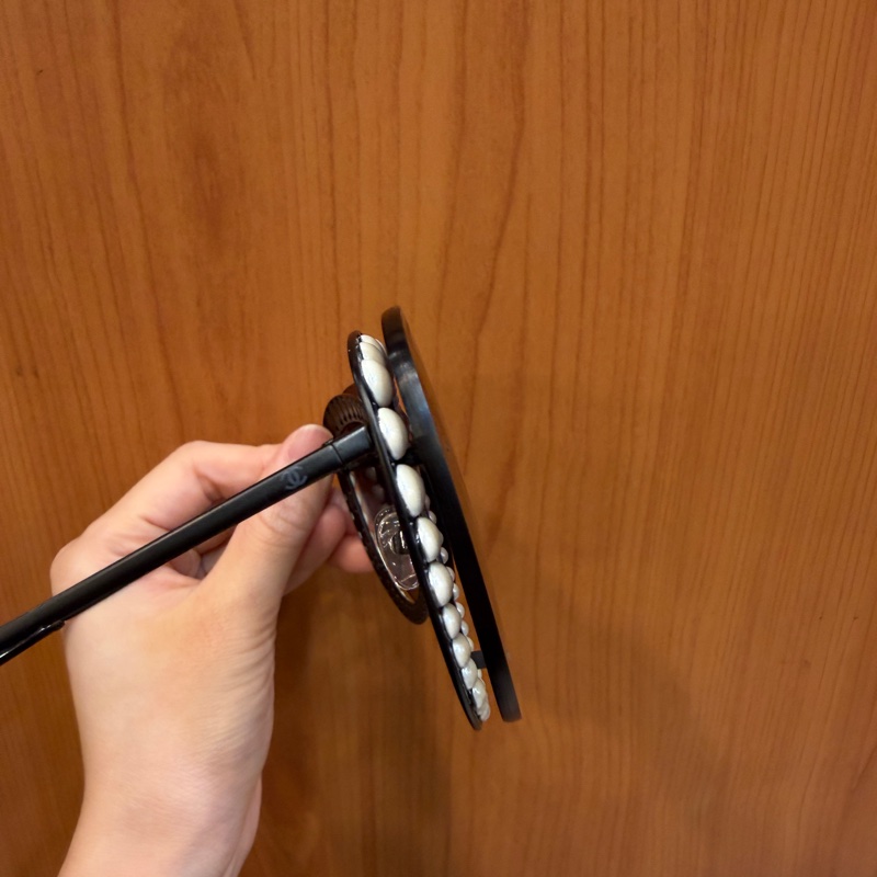 Chanel 黑色漸層鏡面珍珠飾邊太陽眼鏡-4