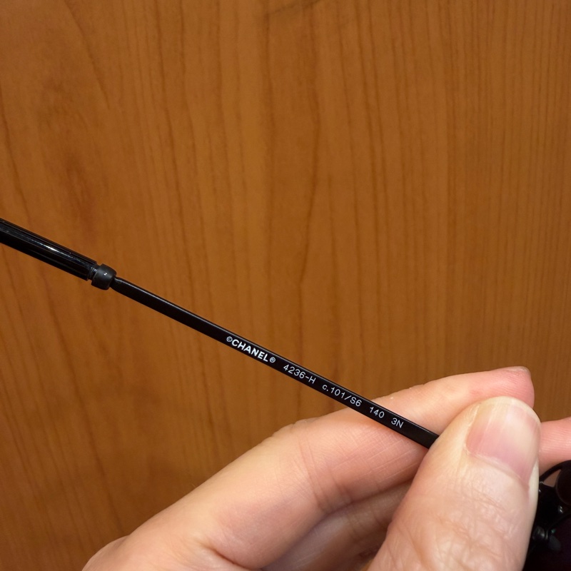 Chanel 黑色漸層鏡面珍珠飾邊太陽眼鏡-8