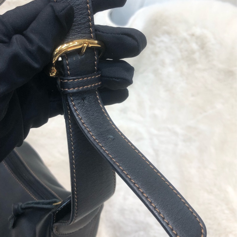 Loewe 黑色小拳師 Hobo 單肩袋 XC293-9