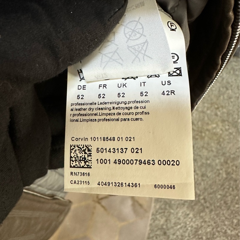 BOSS 茶色皮衣-12