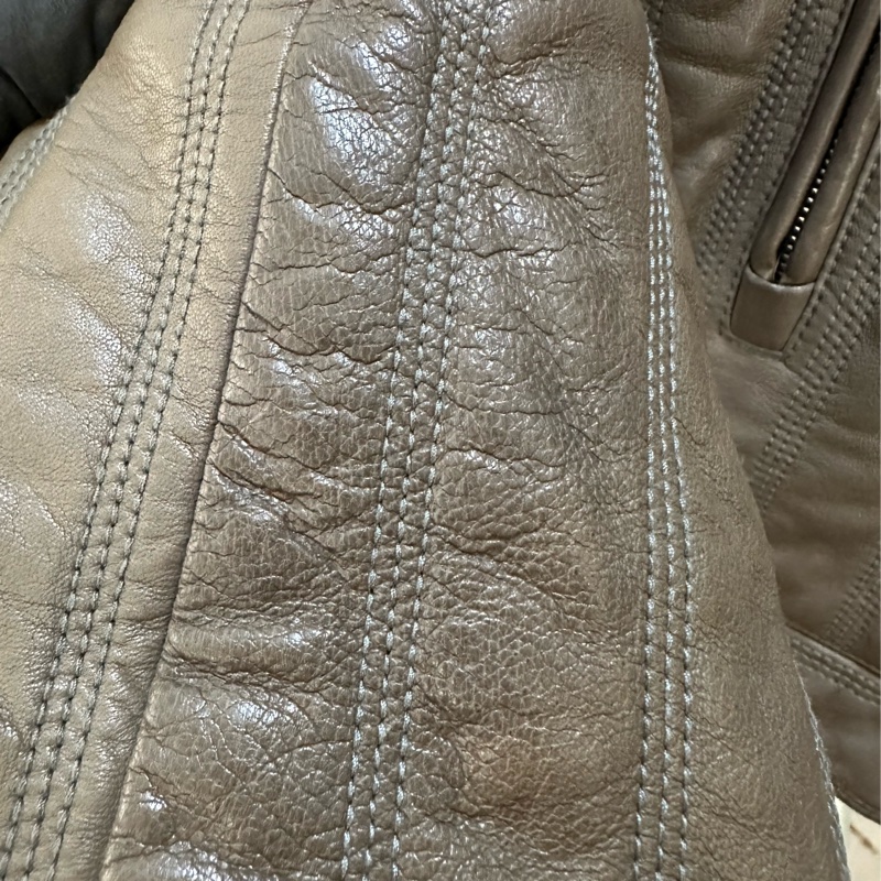 BOSS 茶色皮衣-22