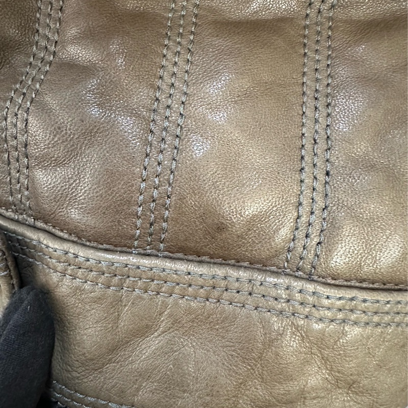 BOSS 茶色皮衣-23