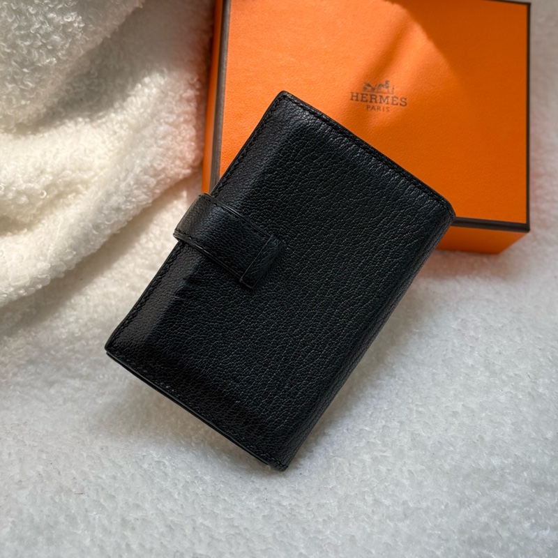 Hermes bearn mini黑金山羊皮卡包-1